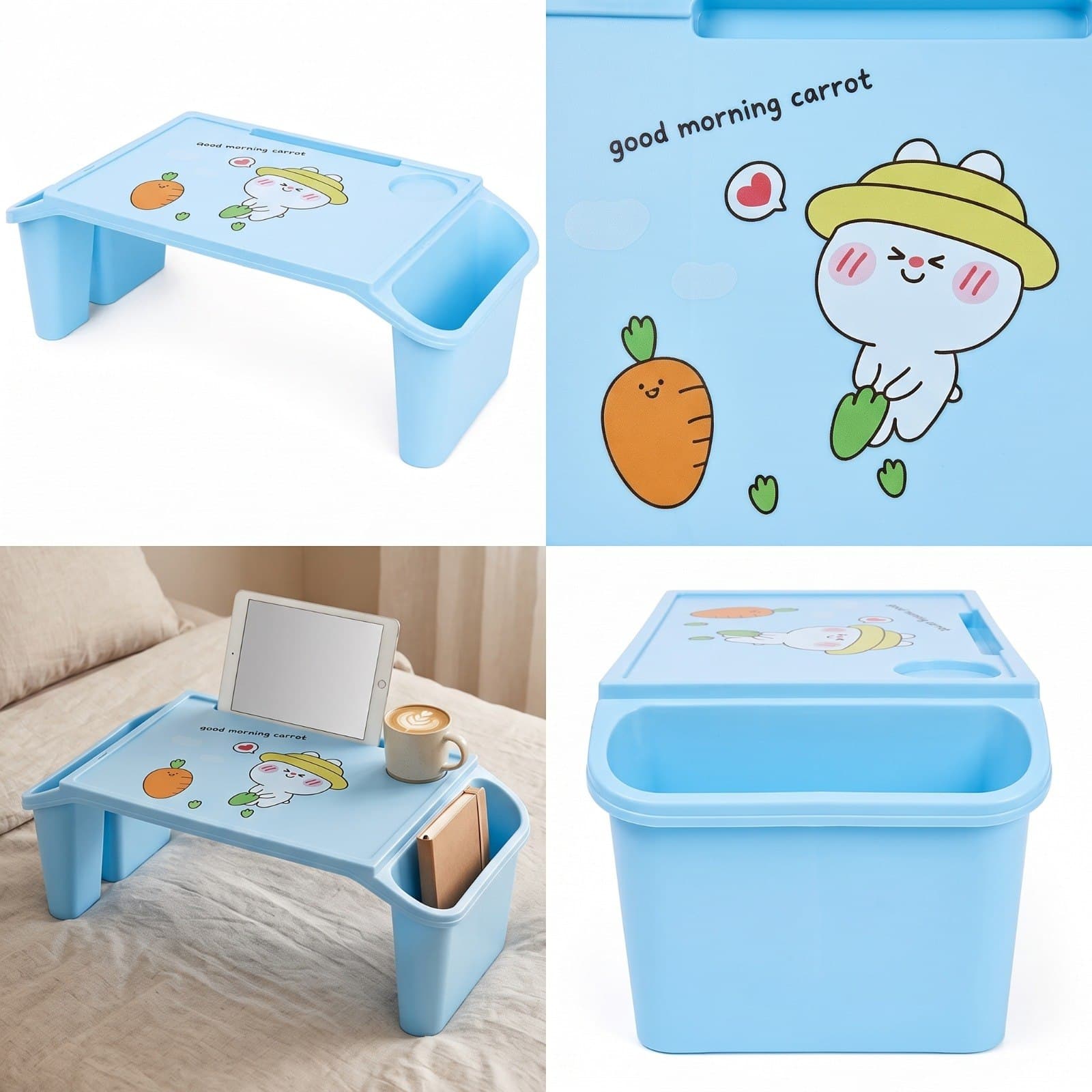 Table lit portable multiusage rangement intégré