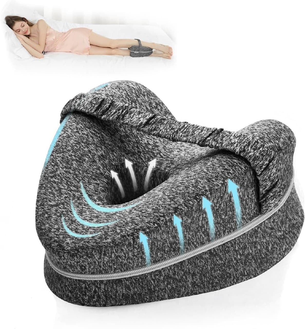 Coussin ergonomique genoux pour alignement corporel
