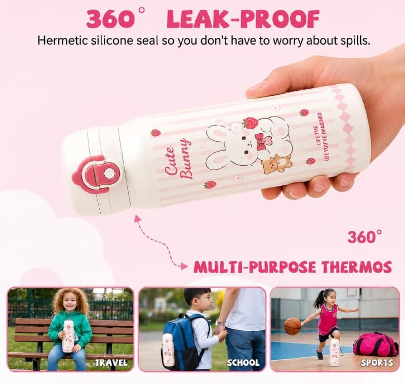 Bouteille isotherme enfants usage scolaire sport