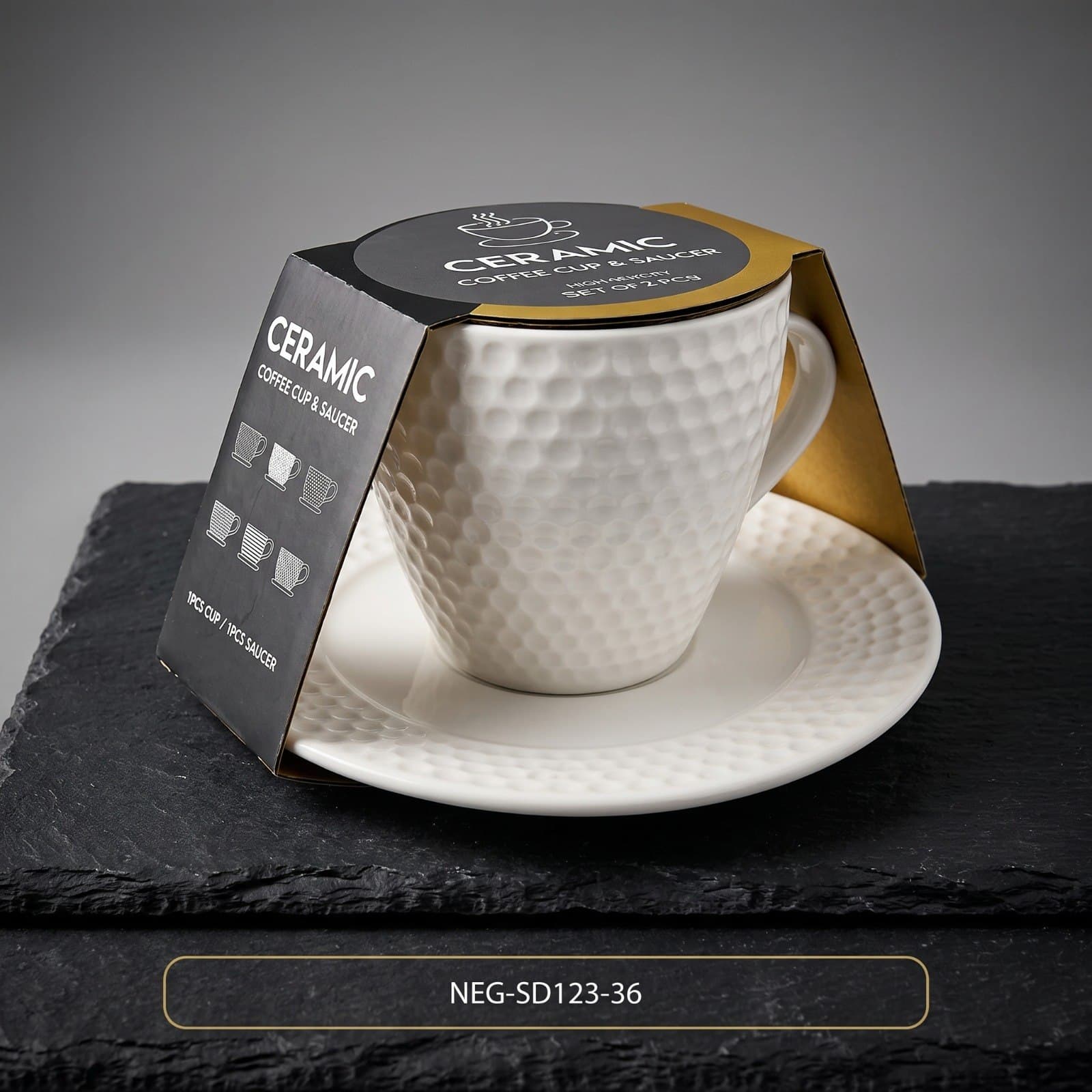 Ensemble tasse céramique boissons chaudes durables