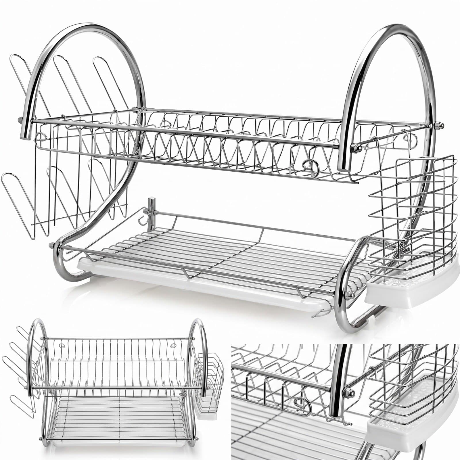 Égouttoir double niveau pour séchage