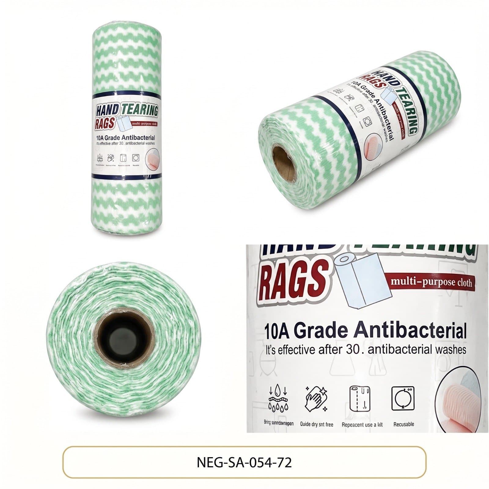 Chiffons nettoyage multi-usages réutilisables antibactériens