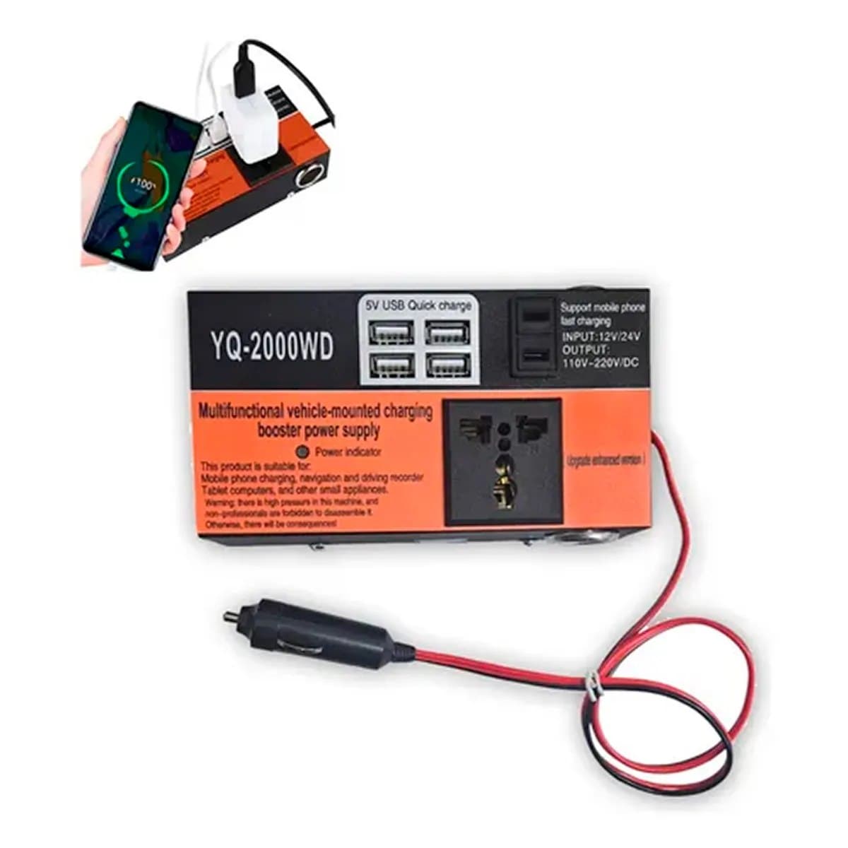 Convertisseur puissance voiture charge multiple